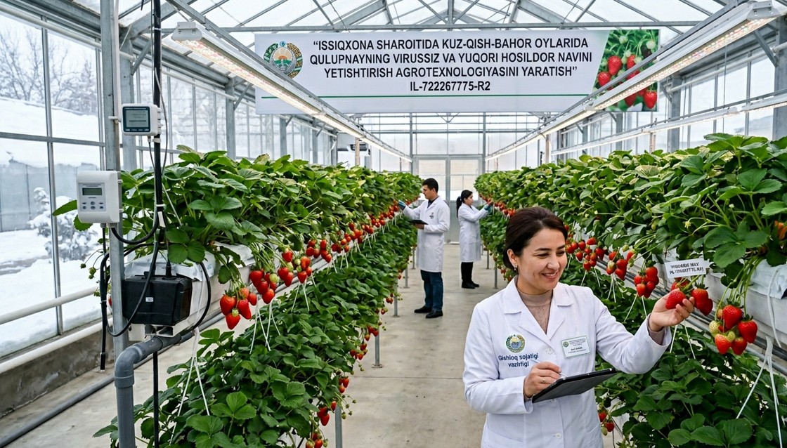 ИЛ-722267775-Р2 «Создание агротехнологии выращивания безвирусного и высокоурожайного сорта клубники осенью-весной в тепличных условиях».