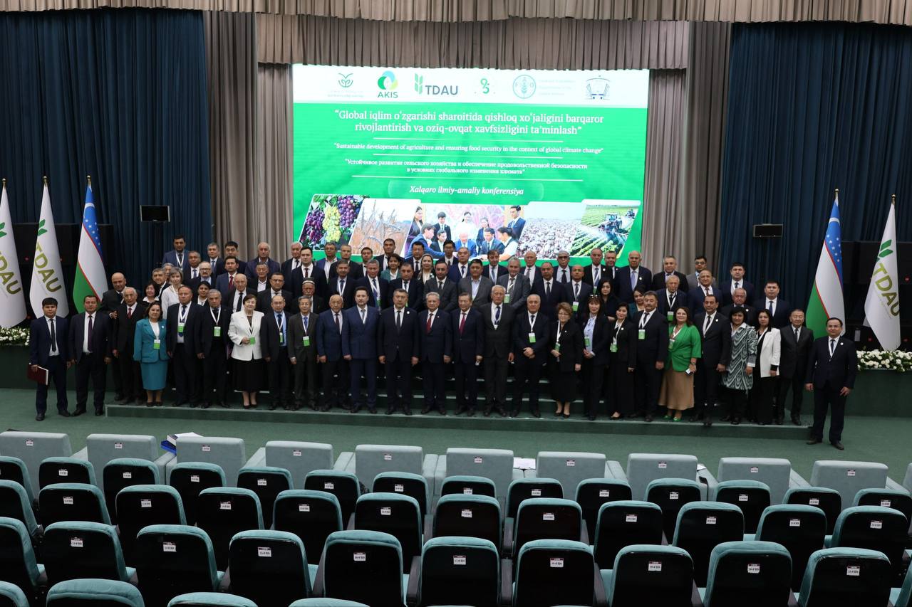 Состоялась международная научно-практическая конференция, посвященная 95-летию со дня основания Ташкентского государственного аграрного университета на тему «Устойчивое развитие сельского хозяйства и обеспечение продовольственной безопасности в условиях глобального изменения климата»