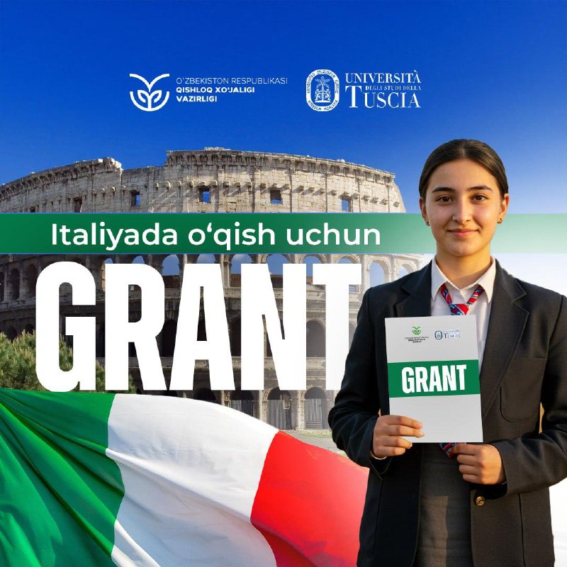 Qishloq xo‘jaligi vazirligi va Italiyaning Tusha universiteti (Tuscia University) o‘rtasida imzolangan hamkorlik shartnomasiga asosan Italiyaning Tusha universiteti (Tuscia University)da magistratura…
