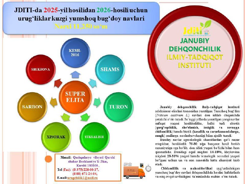 2026 - yil hosili uchun sifatli urug‘ izlayapsizmi?
