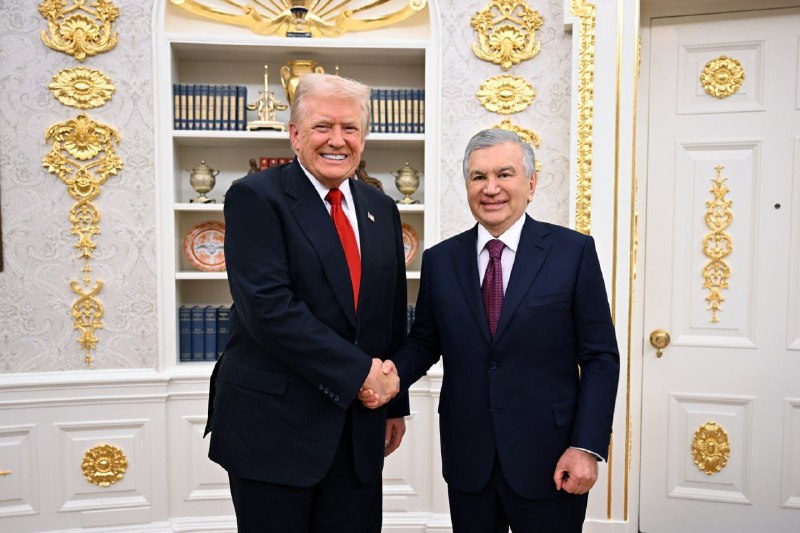 O‘zbekiston Respublikasi Prezidenti Shavkat Mirziyoyev Oq uyda Amerika Qo‘shma Shtatlari Prezidenti Donald Tramp bilan muzokara o‘tkazdi.
