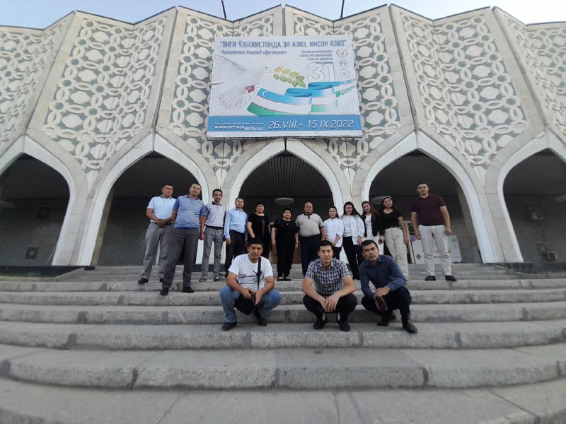 Qishloq xo'jaligida bilim va innovatsiyalar Milliy markazi jamoasi 30-avgust kuni O'zbekiston Respublikasi Davlat mustaqilligining 31 yilligi munosabati bilan "O'zbekiston tarixi Davlat muzeyi" va…