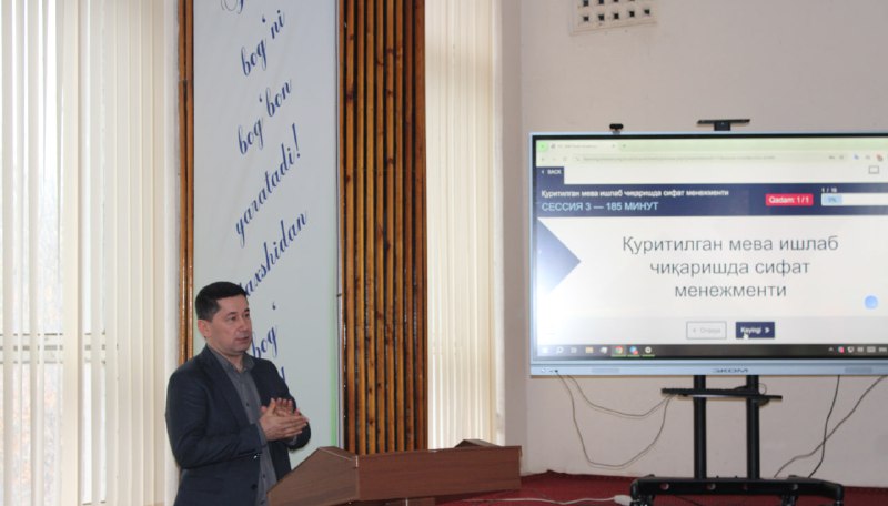 Xalqaro loyiha doirasida amaliy trening tashkil etildi